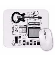 Gitar Amfi Gitarist Pedal Kedi Mouse Pad