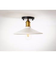 RİOLİGHT RETRO TEKLİ METAL PLOFONYER AVİZE ŞAPKA ÇAPI: 28CM (Siyah)