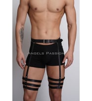 Erkek Jartiyer Harness, Erkek Bacak Aksesuar, Erkek Fantezi Giyim - APFTM170 (Kırmızı)