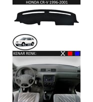 Honda Cr-v 1996-2001 Için Uygun Torpido Koruma Halısı Siyah Kenar Renk Siyah