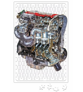 Red Top Opel Engine Puzzle 240 Parça Yapboz
