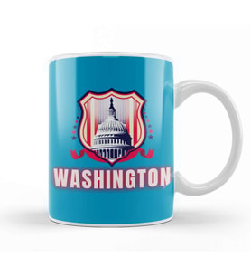 Washington vintage Kupa Bardak Porselen