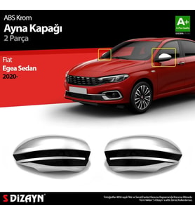 Fiat Egea Uyumlu Sedan ABS Krom Ayna Kapağı 2 Parça. 2020 Üzeri Parça