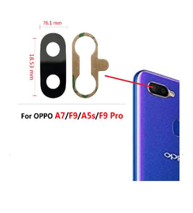 Tkgz Oppo AX7 Arka Kamera Camı Lens Yapışkanlı