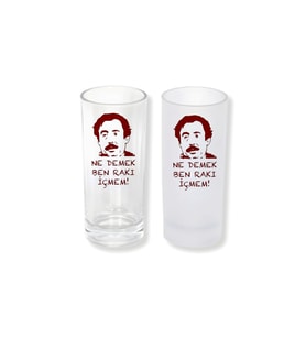 Ghostbastır Design Şakir Ne Demek Buzlu / Buzsuz Seçenekli Rakı Bardağı – 1 Adet Şık Sunum Bardağı 0200