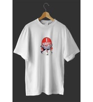 1 Mayıs Emek Ve Dayanışma Günü Baskılı Oversize Bisiklet Yaka T-shirt - Beyaz