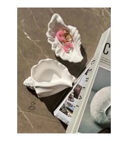 Deniz Kabuğu Şeklinde Dekoratif Obje/Mumluk 4’lü 15-10 Cm (Beyaz)
