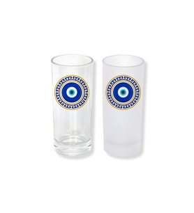 Ghostbastır Design Nazar Boncuklu Buzlu / Buzsuz Seçenekli Rakı Bardağı – 1 Adet Şık Sunum Bardağı 0136
