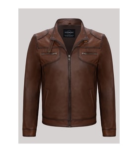 Erkek Deri Mont-EM02025 (Taba)