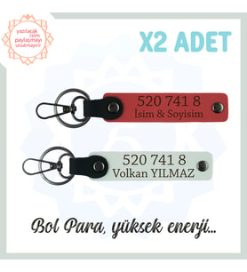 Nar Çiçeği-Beyaz, İsminize Özel Manevi Huzur, Sevdiklerinize Hediye 520 741 8 Sayılı 2'li Anahtarlık (Çok Renkli)
