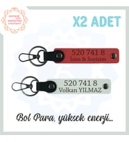 Nar Çiçeği-Beyaz, İsminize Özel Manevi Huzur, Sevdiklerinize Hediye 520 741 8 Sayılı 2'li Anahtarlık (Çok Renkli)