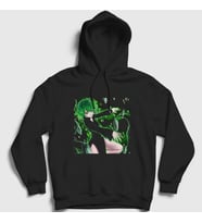 Presmono Unisex Siyah Tatsumaki Anime One Punch Man Kapüşonlu Sweatshirt 444677tt