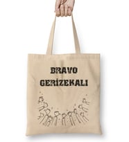 Brava Gerizekalı Alkışlıyorum Komik Bez Çanta Uzun Saplı