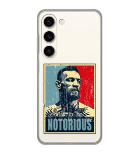 Samsung Galaxy S23 Uyumlu Conor Mcgregor Notorious Desenli Şeffaf Telefon Kılıfı