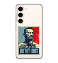 Samsung Galaxy S23 Uyumlu Conor Mcgregor Notorious Desenli Şeffaf Telefon Kılıfı