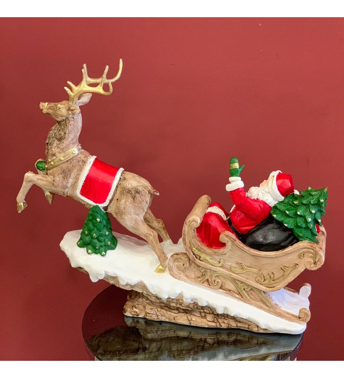 KIZAKLI NOEL BABA DEKOR HS659 (Kahverengi)