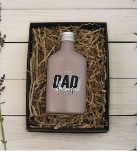 BK Gift Hediye Kutulu Kişiye Özel İsimli Baba Temalı Mat Gri Tasarım Cam Şişede 200 ml Kolonya-1, Babaya Hediye, Babalar Günü Hediyeleri, Hediyelik Baskılı Kolonya