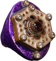 Gerçek Doğal Garnet Taşı Sterlin Gümüş Unisex Yüzük - El Yapımı Büyük Yüzük