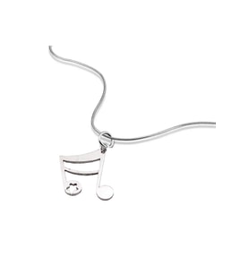 Nota Paslanmaz Çelik Kolye (Gümüş)