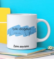 İYİ Kİ DOĞDUN CANIM OĞLUM Tasarımlı İsim Soyisim Yazılı Kişiye Özel Kupa Bardak