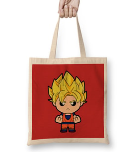 Dragonball Z Son Goku Saiyan Dbz Minime Version Bez Çanta Uzun Saplı