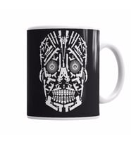 Skull Gun White Kupa Bardak Porselen
