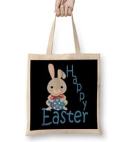 Happy Easter 04 Bez Çanta Uzun Saplı