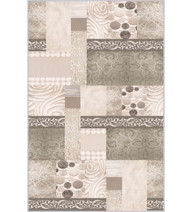 Eliana Home Baskılı, Yıkanabilir Kaymaz Taban Salon Halısı LNA1314 100x150 cm (Bej)