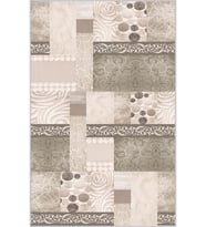 Eliana Home Baskılı, Yıkanabilir Kaymaz Taban Salon Halısı LNA1314 100x150 cm (Bej)