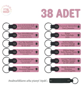 Pembe & Siyah, Festival Girişinde Katılımcılara Hediye Edilecek, 38'li Kişiye Özel Deri Anahtarlık