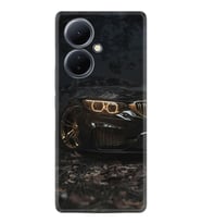 Vivo V29 Lite Kılıf Silikon Desen Özel Seri Black Car 1768