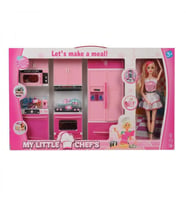 MY LİTTLE CHEF 3 LÜ EKLEMLİ BEBEKLİ MUTFAK SETİ