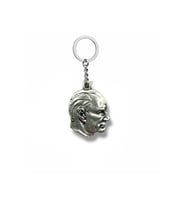 Mustafa Kemal Atatürk Silüet Figürlü Metal Anahtarlık – Gümüş Renk Unisex Aksesuar