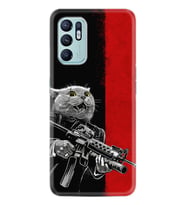 Oppo Reno 6 Kılıf Silikon Desen Özel Seri Çılgın Kedi 1674