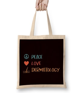 Peace Love Dermatology Dermatologist Medical Specialist Bez Çanta Uzun Saplı