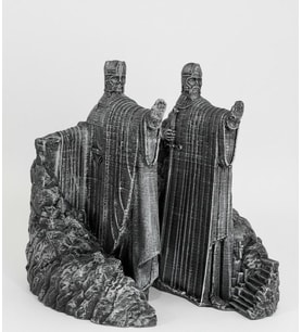 Özel Yapım Yüzüklerin Efendisi Argonath Geçidi Lotr Kitap Tutucu Biblo 2’li Set