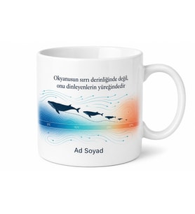 Okyanus Bilimcisine Akıntı Yönü Deniz Sıcaklığı Balina Göçü Kupa Hediye Bardak