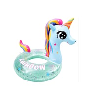 Sevimli Simli Unicorn Figürlü Çocuk Şişme Deniz Havuz Simidi 65 cm