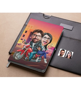 Bk Gift Kişiye Özel Sevgililer Karikatürlü Beyaz Defter-97 , Arkadaşa Hediye , Sevgiliye Hediye