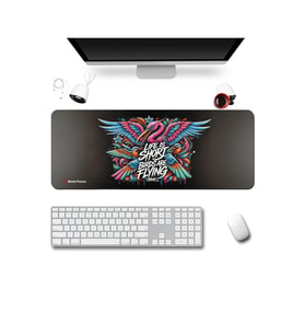 SonicTouch UltraGrand Hayat Kısa Kuşlar Uçuyor Grafiti Xxl Gamer Oyuncu Klavye Mouse Pad 40x90Cm