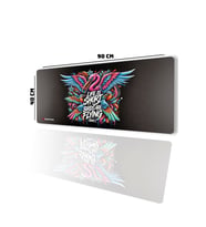 SonicTouch UltraGrand Hayat Kısa Kuşlar Uçuyor Grafiti Xxl Gamer Oyuncu Klavye Mouse Pad 40x90Cm (Siyah)