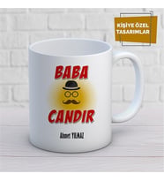 Kişiye Özel İsim Yazılabilir Baba Candır Kupa Bardak