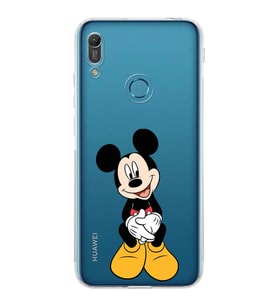 Huawei Y6 Pro 2019  Kamera korumalı Kapak Mickey Mouse Tasarımlı  Şeffaf Kılıf