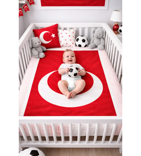 Türkiye Bebek Battaniyesi-Ay Yıldız Battaniye-Kırmızı Beyaz Battaniye-Taraftar Battaniye