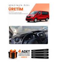 RENAULT TRAFIC KAPAKLI (2015-2022) Uyumlu Torpido Koruma Örtüsü Oto Kılıfı - Siyah