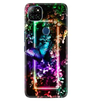 Casper E30 F20 X20 Kılıf Desemli Silikon Butterfly Neon 1684