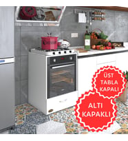Kenzlife ankastre modülü kabini flor byz kapaklı fırın ocak dolabı sabit tabla (Karışık)