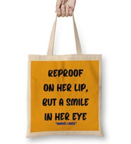 Smile Emoji Quotes Funny happy face love Sarcastic Gift Bez Çanta Uzun Saplı