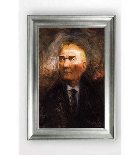 Gümüş Çerçeveli Atatürk Tablo a787
