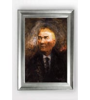 Gümüş Çerçeveli Atatürk Tablo a787